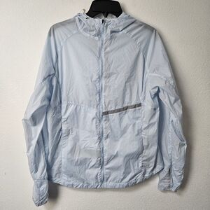 Oiselle Sky Blue Ski Jacket with Hood